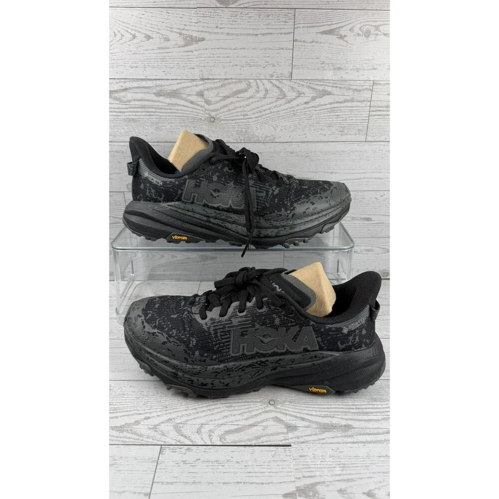 Hoka One One Speedgoat 6 GTX Black 7.5B Womens Athletic Trail Running Shoes #286